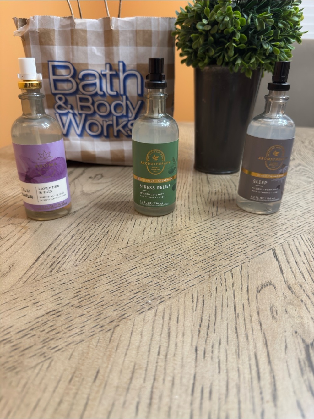 Bath & Body Works Aromatherapy Mist Trio with Green & Purple Labels